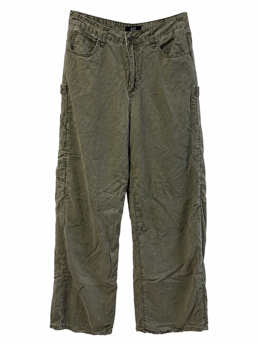Kut from the Kloth Men's Olive Cargo Pants - Relaxed Utility Style